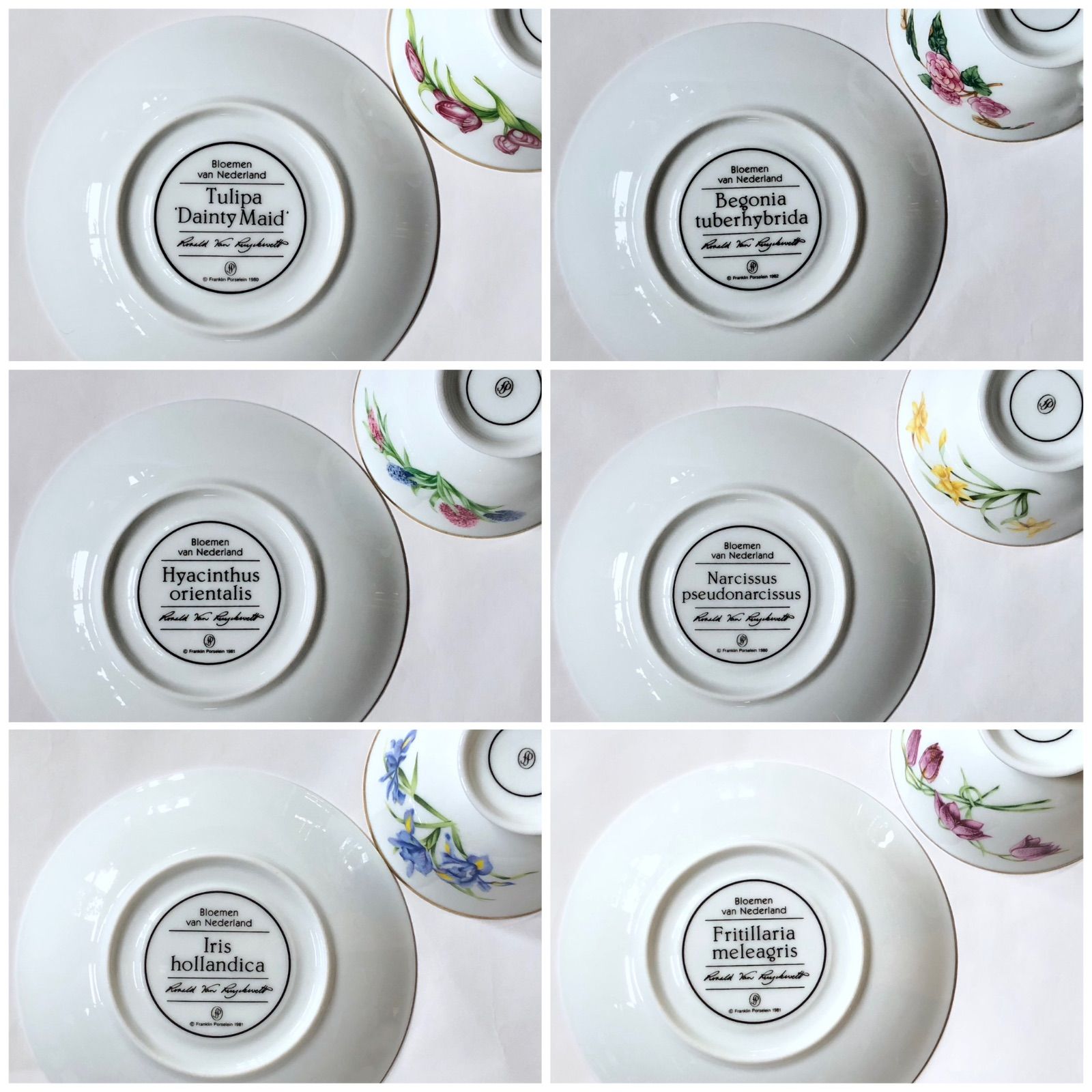 ♦️セール【美品/12個】シンブル オランダの花 フランクリン・ポーセリン 楽天市場】オランダの花 12種の花セット フランクリン ポーセリン