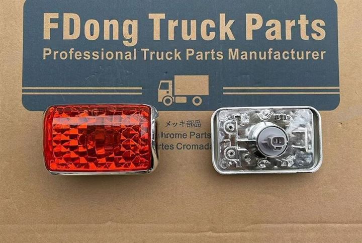 Chrome Truck Parts 三菱 ふそう 24スーパーグレート 07スーパーグレート 17スーパーグレート ブルーテックスーパーグレート メッキ ドア サイドマーカー トラック用品 オレンジ