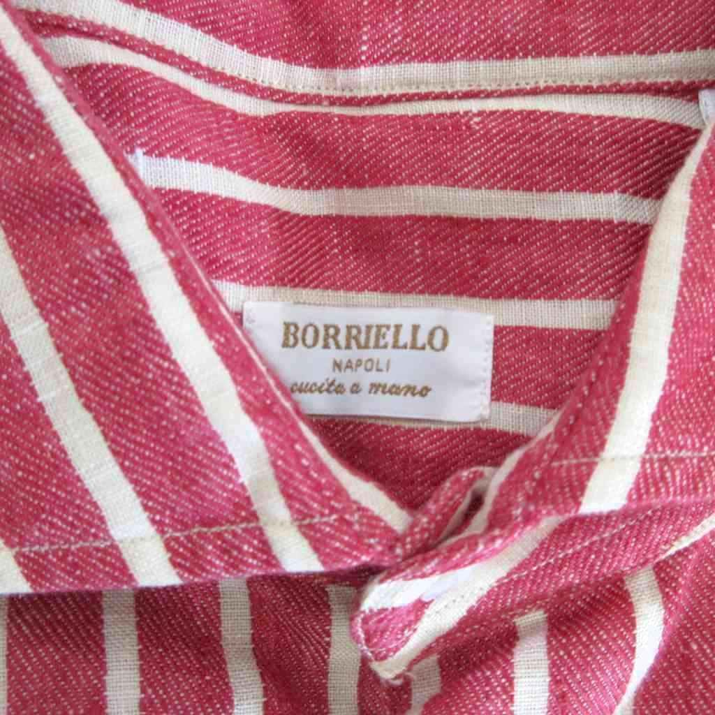 【美品】BORRIELLO （ボリエッロ）リネンシャツ38 M相当 美品】BORRIELLO （ボリエッロ）リネンシャツ38 M相当