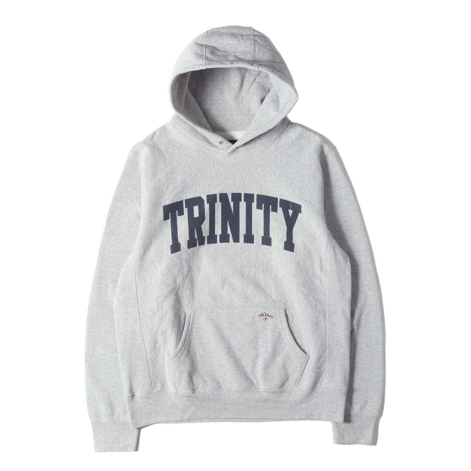 NOAH ノア パーカー サイズ:L 21AW TRINITYロゴ リバースウィーブ スウェットパーカー (Trinity Hoodie) ヘザーグレー トップス フーディー【メンズ】