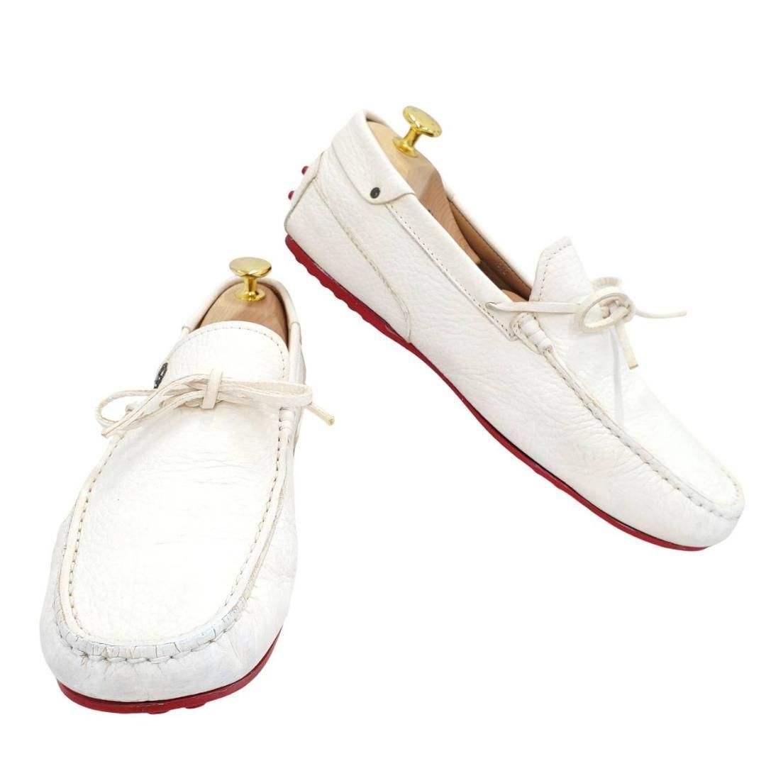 トッズ　Ferrari　フェラーリ　シボ革　レザー　ドライビング　UK6.5 トッズ Ferrari フェラーリ シボ革 レザー ドライビング UK6.5