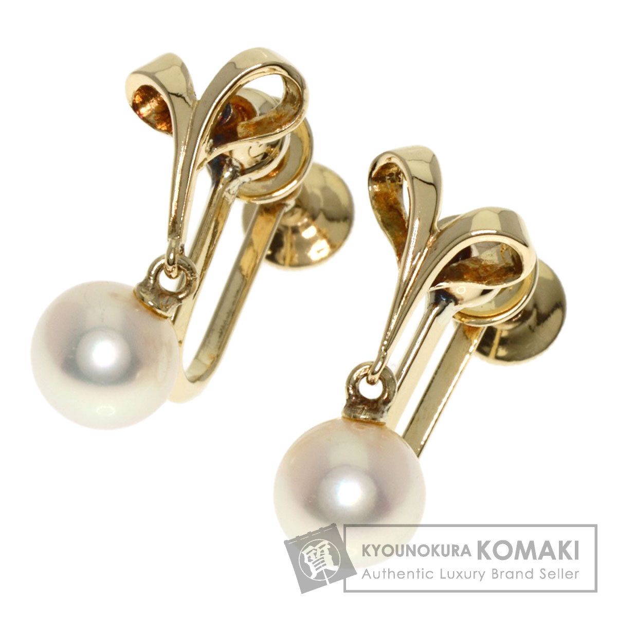 MIKIMOTO ミキモト アコヤパール 真珠 イヤリング K14YG レディース  
