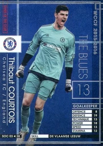 中古】WCCF SOC 03/38[STARS OF THE CLUB]：ティボー・クルトワ