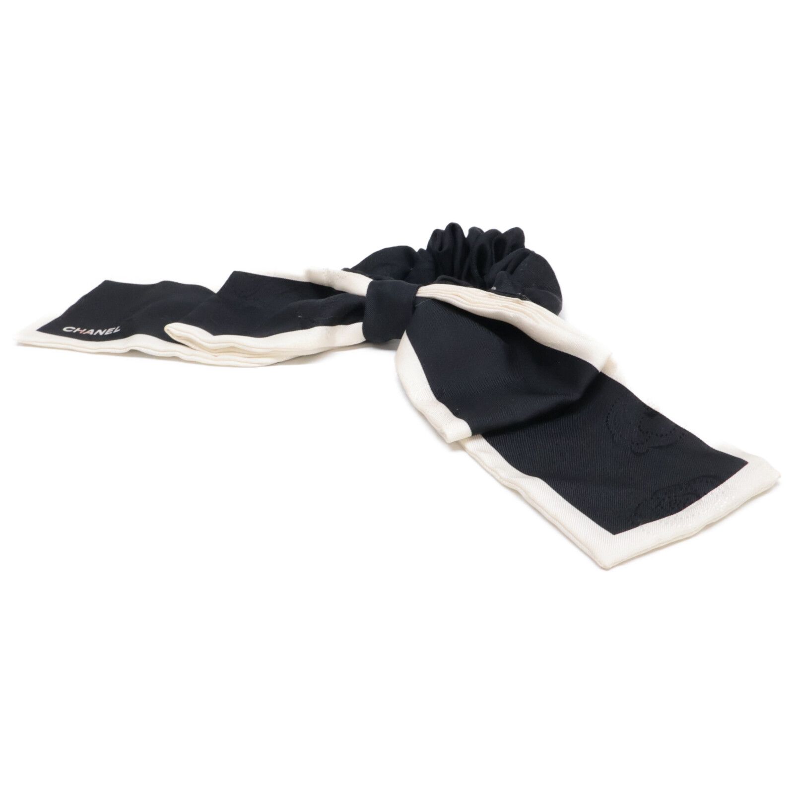 CHANEL シャネル AA7530 カメリア シルク リボン シュシュ