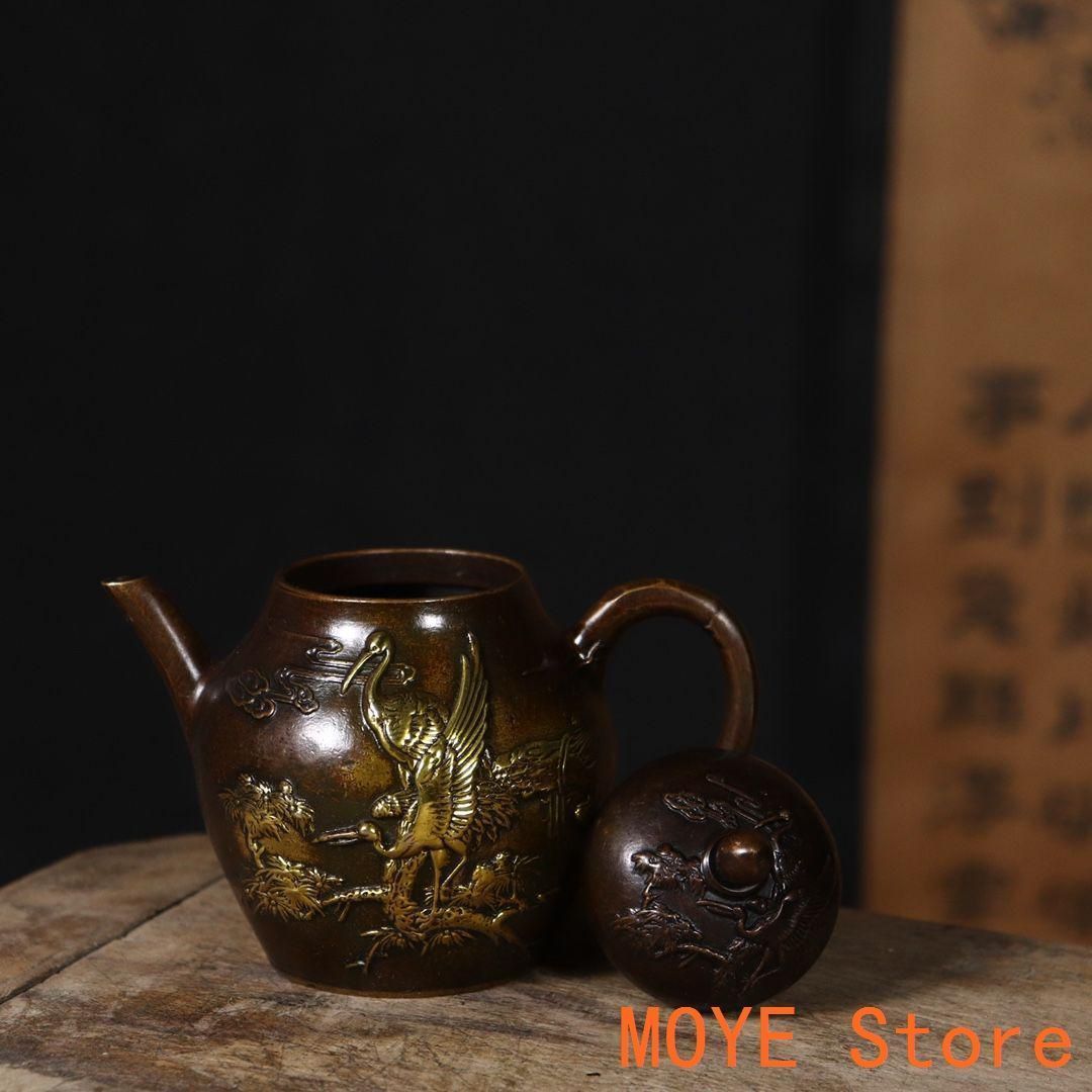 銅器 茶壺 煎茶器 茶道具 徳利 工芸品 置物 銅器 茶壺 煎茶器 茶道具 徳利 工芸品 置物