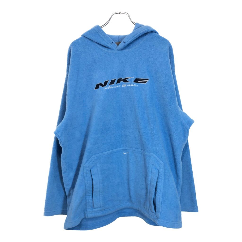 00年代 NIKE ナイキ フリースパーカー スポーツ ライトブルー(メンズ 