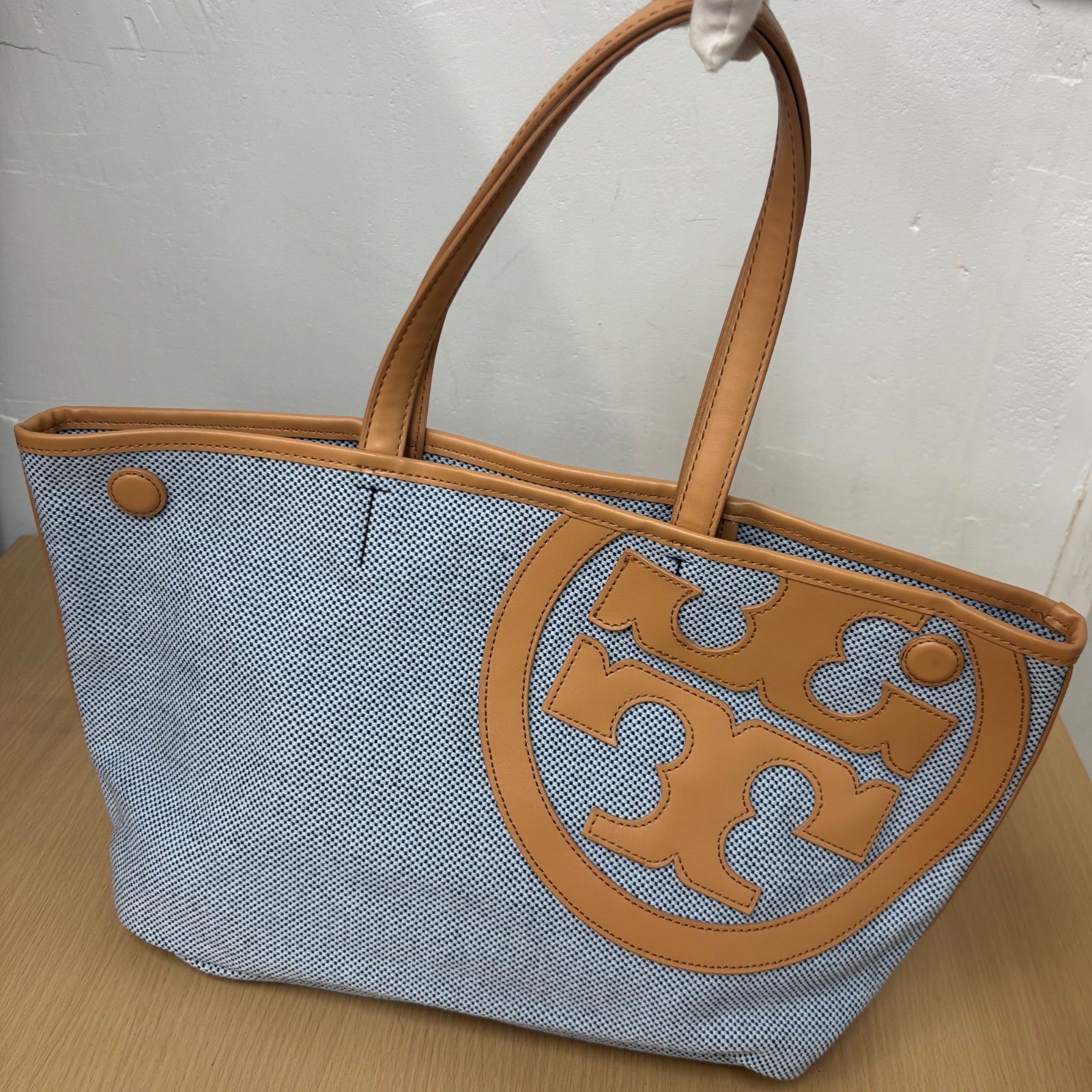 ◎ TORY BURCH トリーバーチ トートバッグ キャンバス トート ブルー 