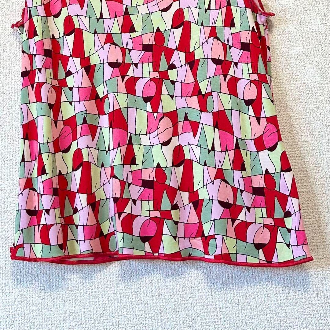 美品 MISSONI タンクトップ ノースリーブイタリア製 総柄 マルチ