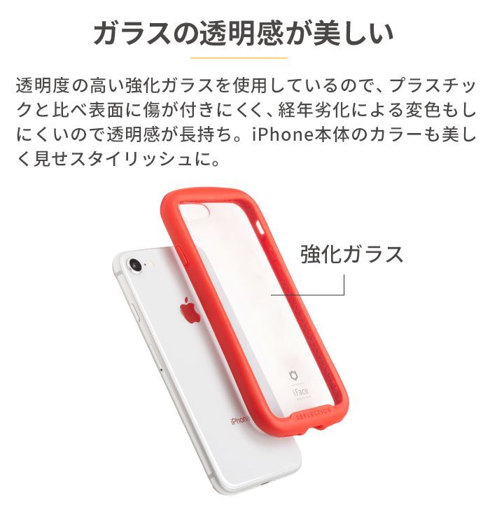 iPhone12/12Pro ネイビー iFace 強化ガラス クリア ケース - メルカリ
