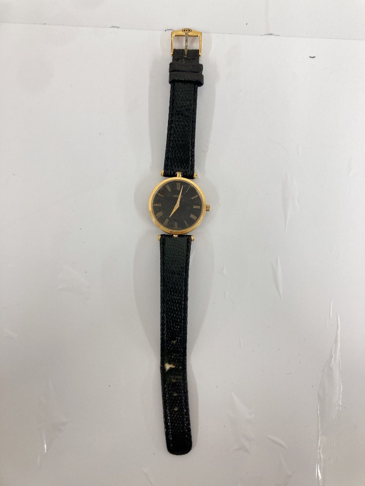 GUCCI 腕時計 ※不動品 不動品】GUCCI 腕時計 レトロ ベルト破れあり【時計】【1