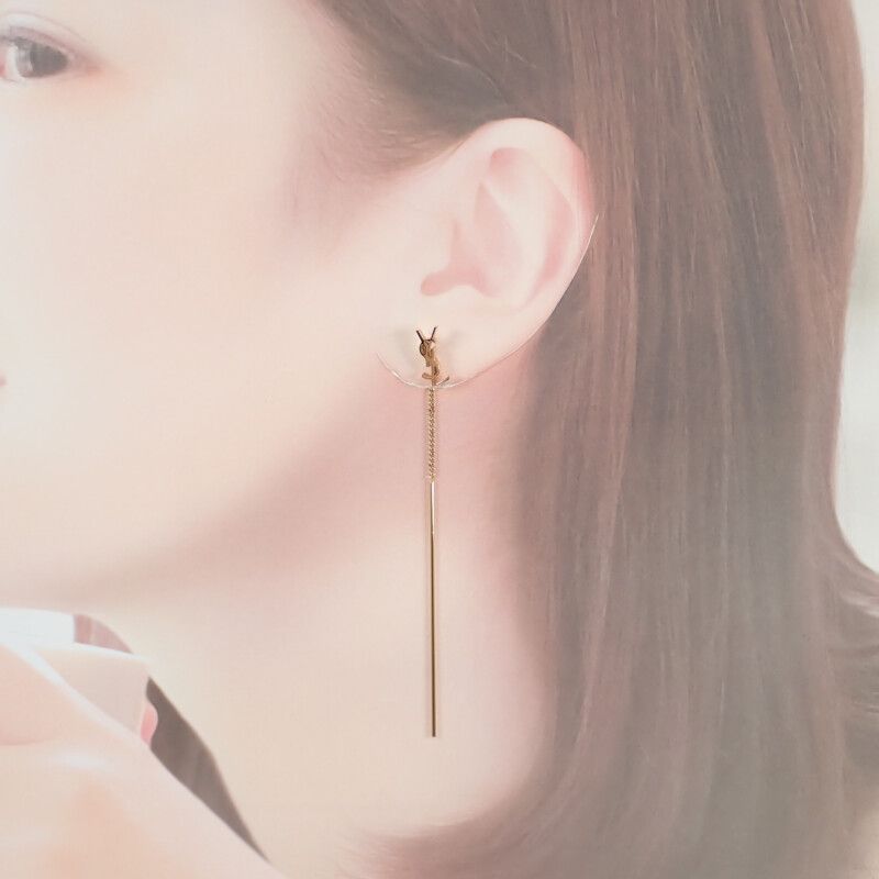 Saint Laurent カサンドラ スレッダー イヤリング（メタル）
