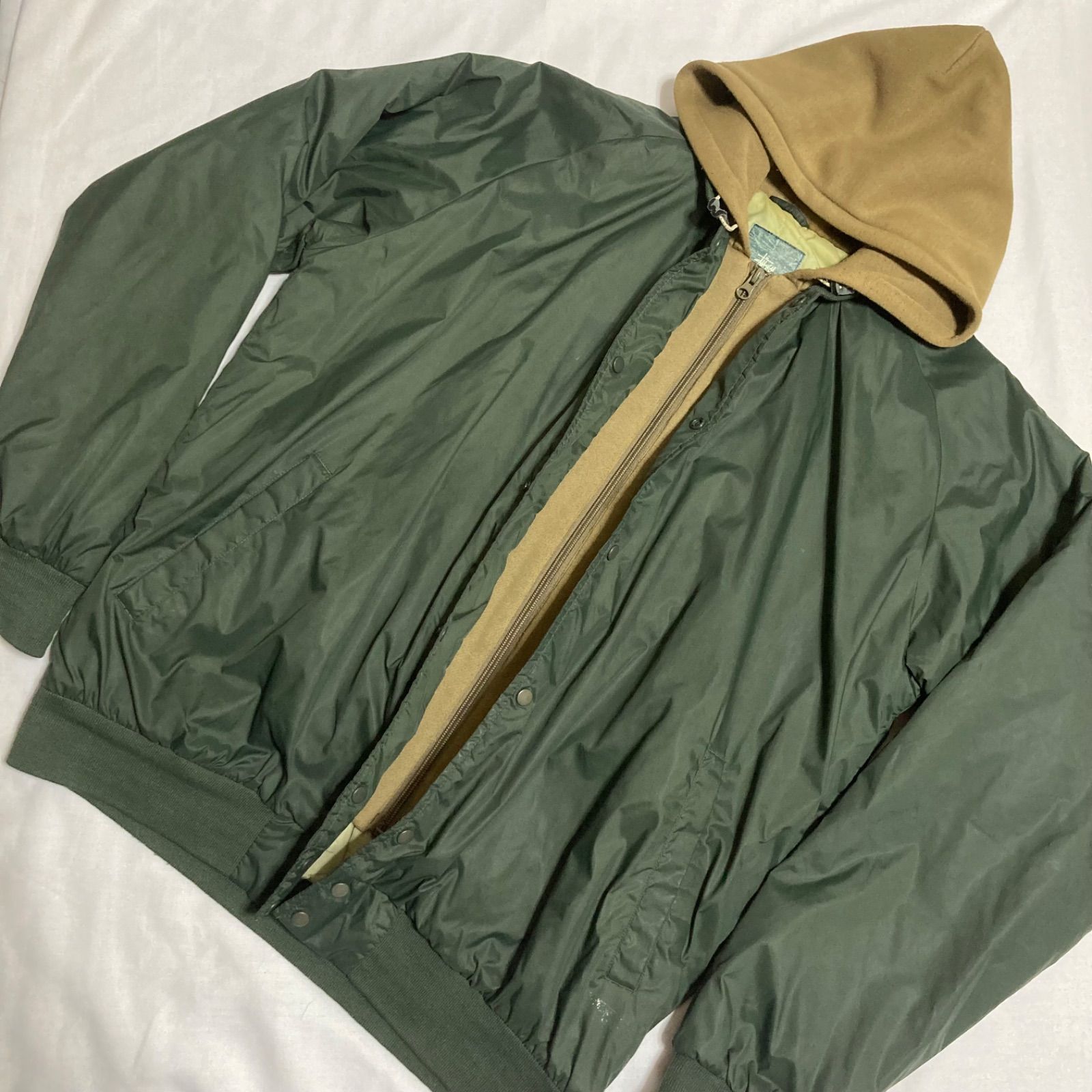 OLD STUSSY ナイロンジャケット 中綿入り ブルゾン グリーン - メルカリ