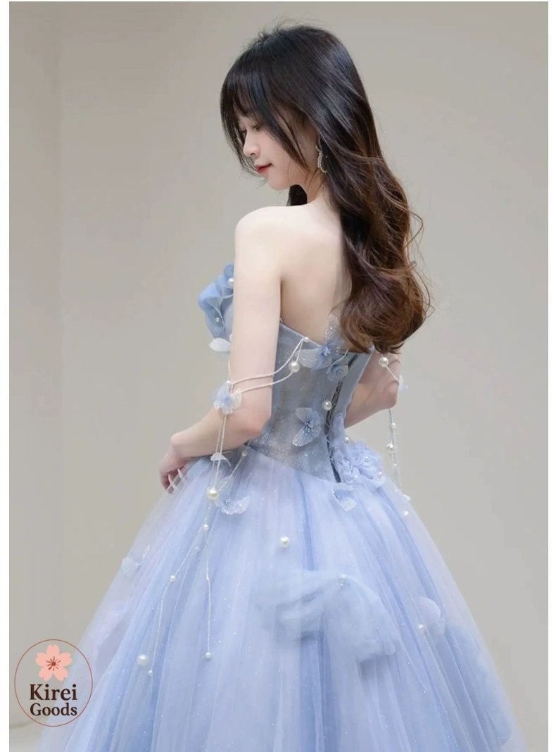 新作 ブルー ドレス レディース 結婚式 二次会 敬酒服