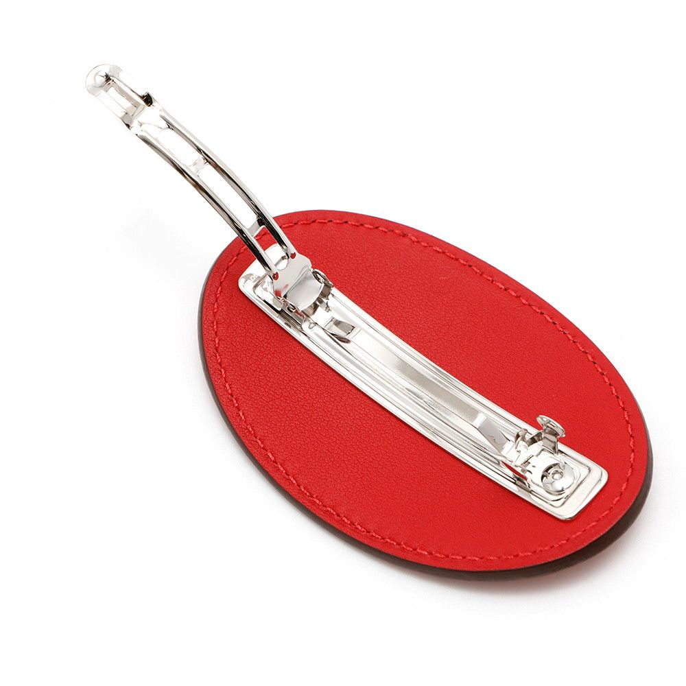 エルメス バレッタ エブリンPM ルージュラデュー/シルバー金具  