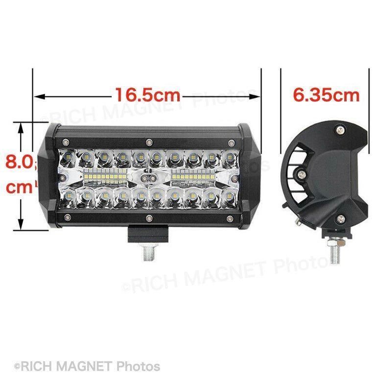 ワーク ライト 120w 240w LED 防水 フォグ ランプ 12v-24v 作業灯 2個 ガレージ トラック ヘッド 投光器 ランクル デッキ ライト - メルカリ