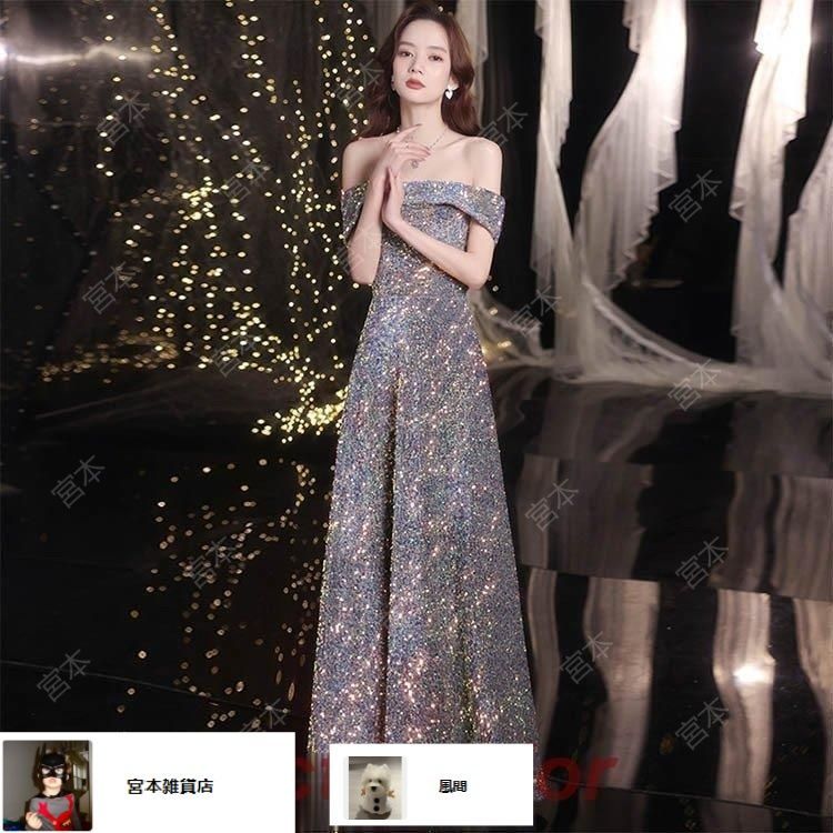 スパンコールがゴージャスでオシャレな半袖 イブニングドレス 楽天市場】スパンコールドレス キラキラドレス シャンパン色