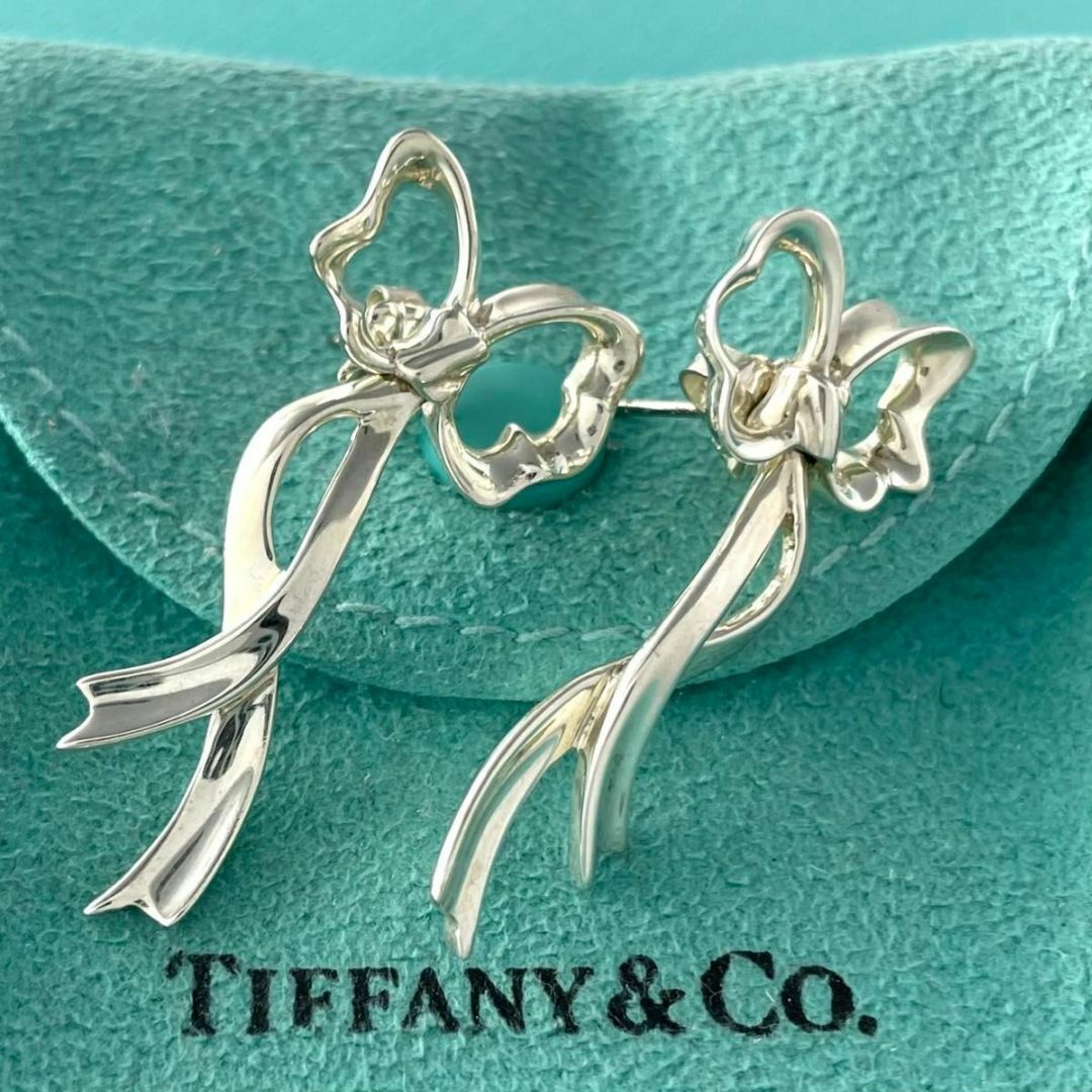 ティファニー リボン スイング ピアス シルバー 925 RT4fe