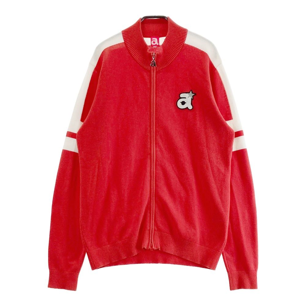 サイズ：46 ARCHIVIO アルチビオ 長袖ニットジップジャケット レッド系