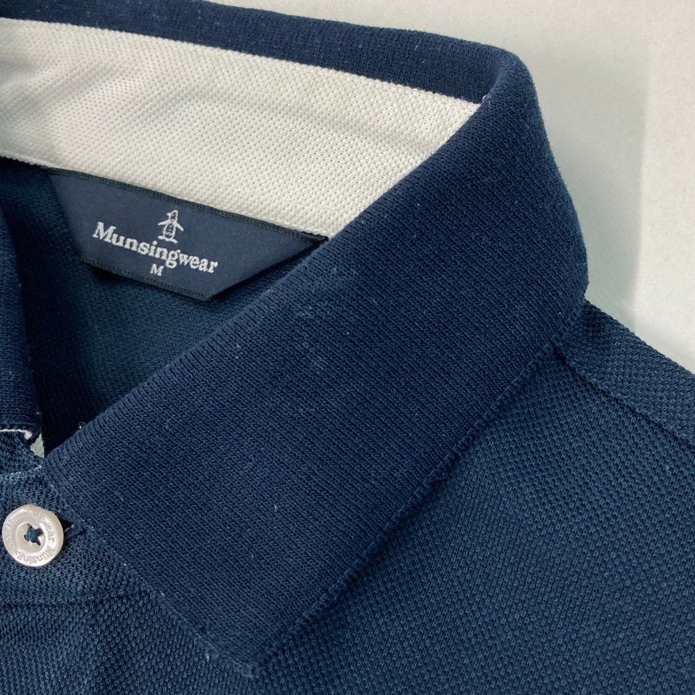 サイズ：3L MUNSING WEAR マンシングウェア 2024年モデル 半袖ポロシャツ ワッペン 総柄 ホワイト系 [240101441565] ゴルフウェア メンズ ストスト 新品】MUNSING WEAR マンシングウェア 2024年モデル 半袖