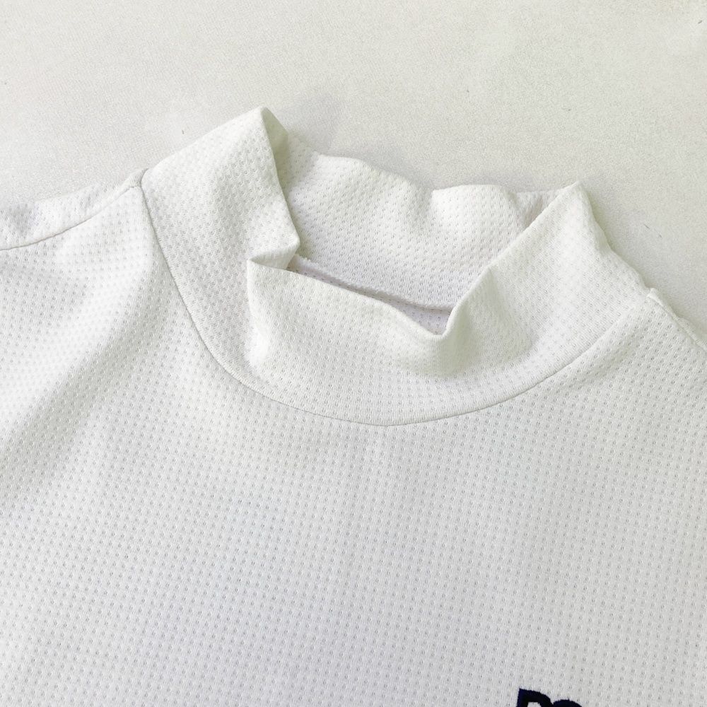 代引OK！ サイズ 1 PEARLY GATES パーリーゲイツ ハイネック半袖Tシャツ ホワイト系 240101455960 ゴルフウェア レディース ストスト しかも送料無料でお得！