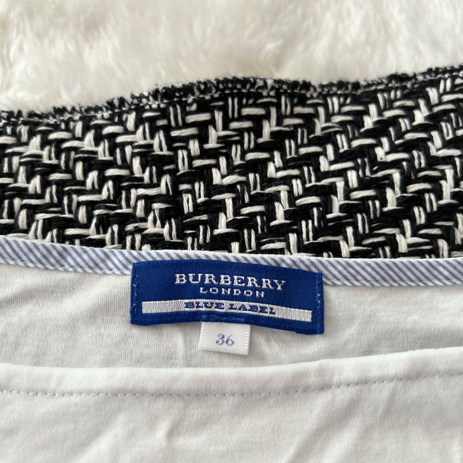 バーバリーブルーレーベル　オフショルダーキュロットワンピース BURBERRY BLUE LABEL バーバリーブルーレーベル オフショルダー