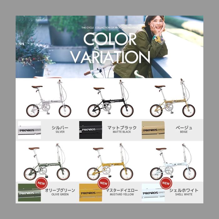 アウトレット品 ランクS 折りたたみ自転車 軽量 14インチ アルミ製 輪行バッグ付き PROVROS プロブロス P-140