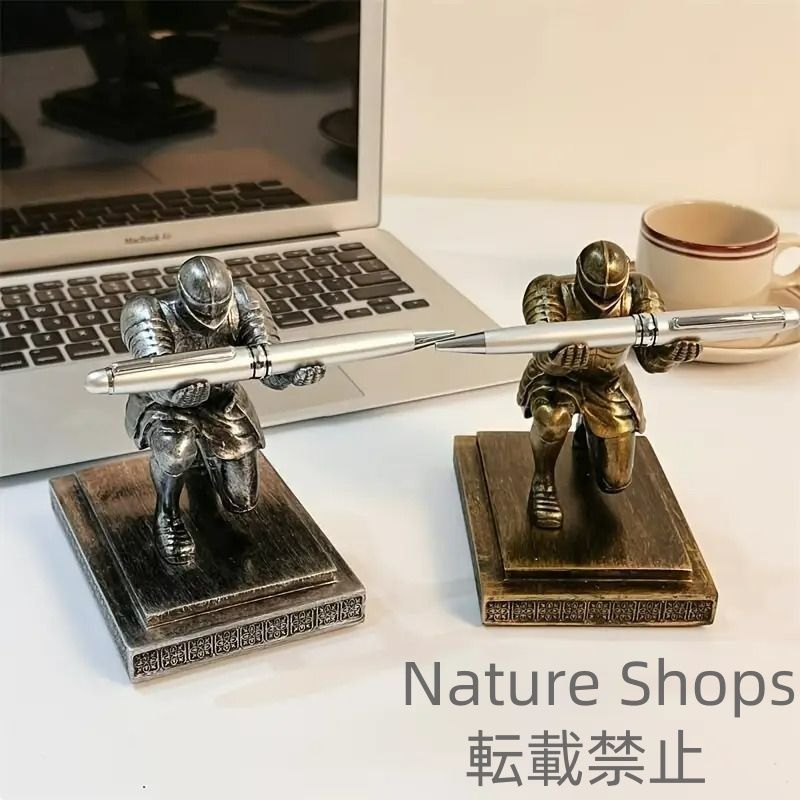 【新品未使用】 ペンスタンド ゴールド シルバー ブラック 騎士 エレガント スタイリッシュ かっこいい デスク オフィス デスクワーク pecp34