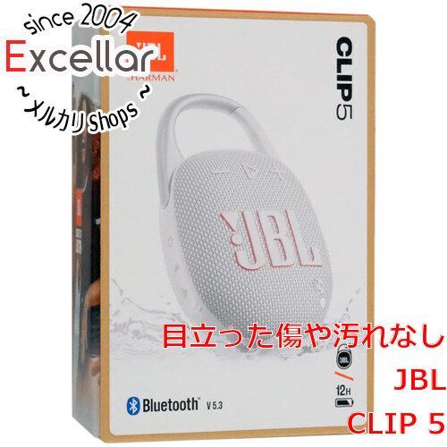 [bn:14] JBL　ポータブルBluetoothスピーカー CLIP 5　JBLCLIP5WHT　ホワイト　未使用