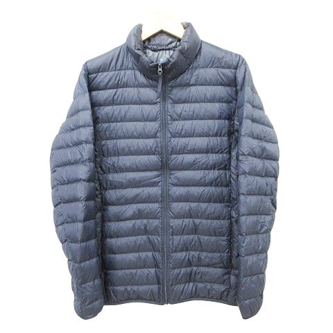 ユニクロ UNIQLO 美品 ウルトラライト ダウンジャケット アウター ジップアップ Sサイズ 紺 ネイビー