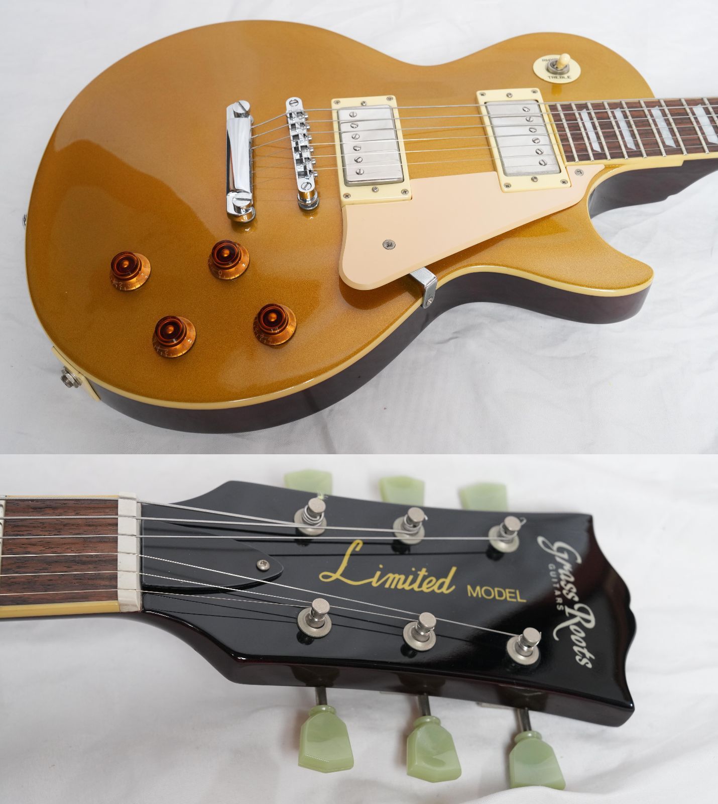 【美品】グラスルーツ　レスポールタイプ　ゴールドトップ GrassRoots G-LP-STD / Gold (グラスルーツ レスポール ゴールド