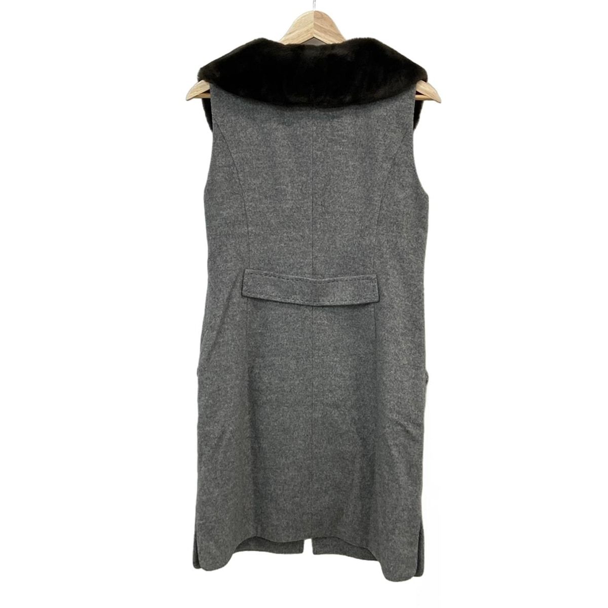 DAISY LIN デイジーリン コート サイズ40 M レディース - 32079-DA0FX17MN グレー ノースリーブ|ファー|フルジップ|for FOXY