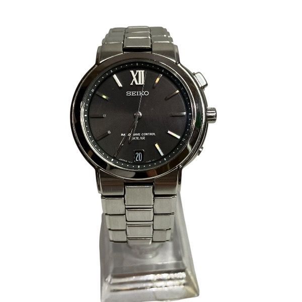 セイコー 7B42-0AA0 電波ソーラー デイト 時計 腕時計 メンズ