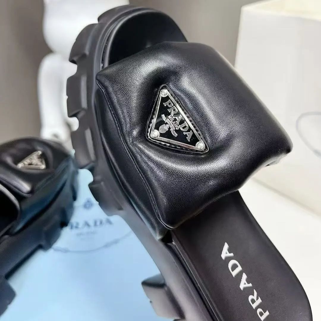 PRADA バレエシューズ ブラック 23㎝ 大人気】プラダ（Prada） 厚底