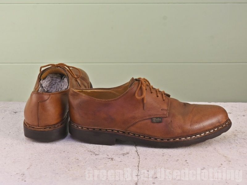 B585 フランス製 パラブーツ Paraboot プレーントゥシューズ 茶