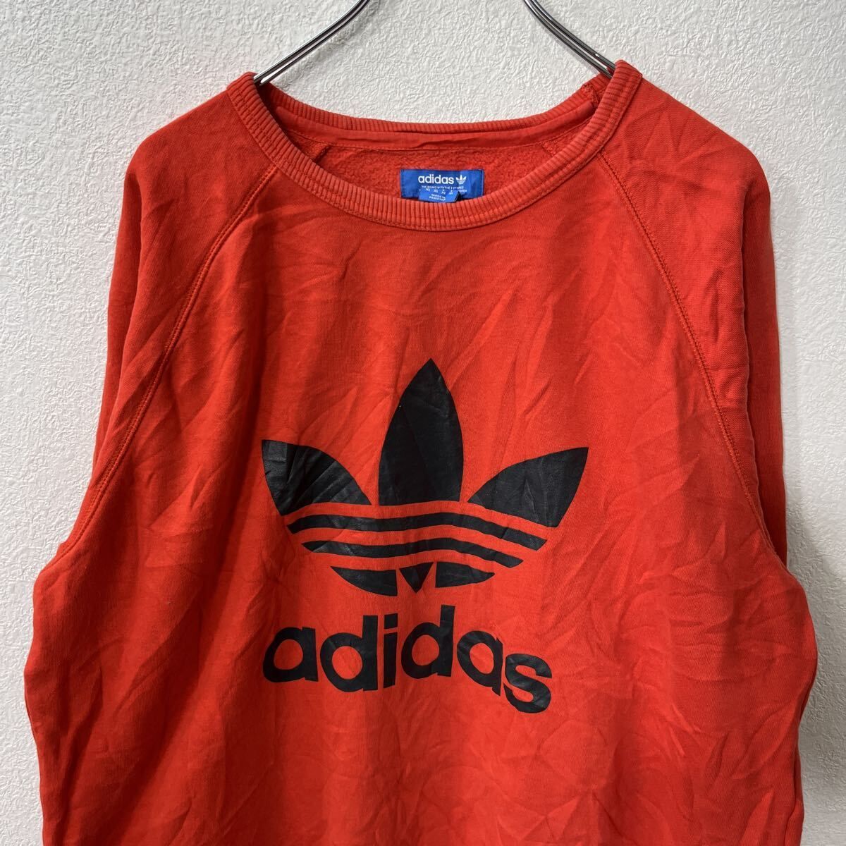 adidas ロゴスウェット トレーナー XL オレンジ アディダス