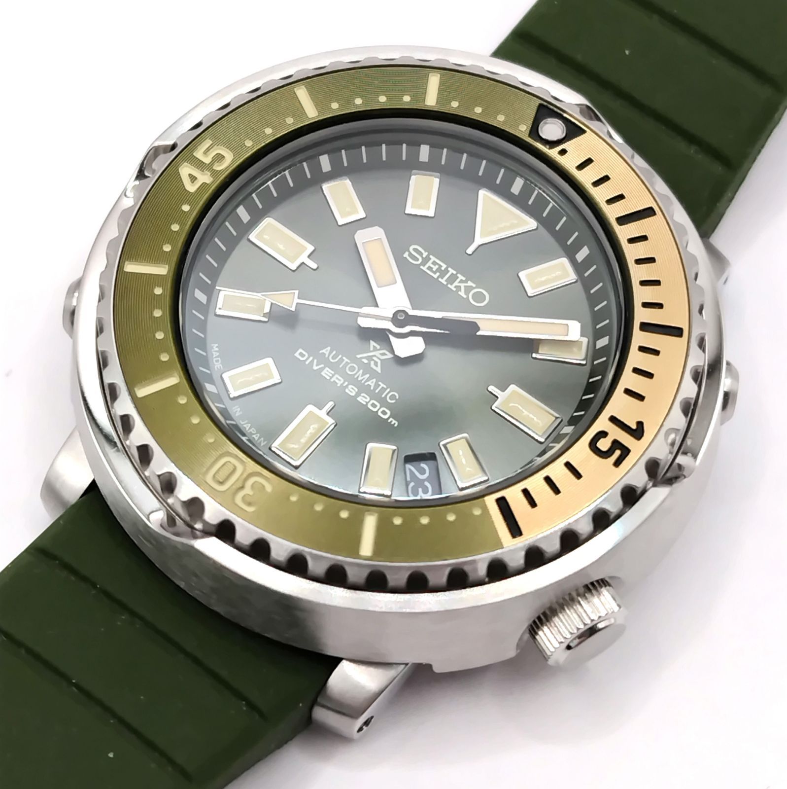 【未使用品】SEIKO セイコー PROSPEX プロスペックス SBDY075 4R35-04R0 ダイバースキューバ 自動巻き ダイバーズ200m  グリーン ツナ缶 メンズ