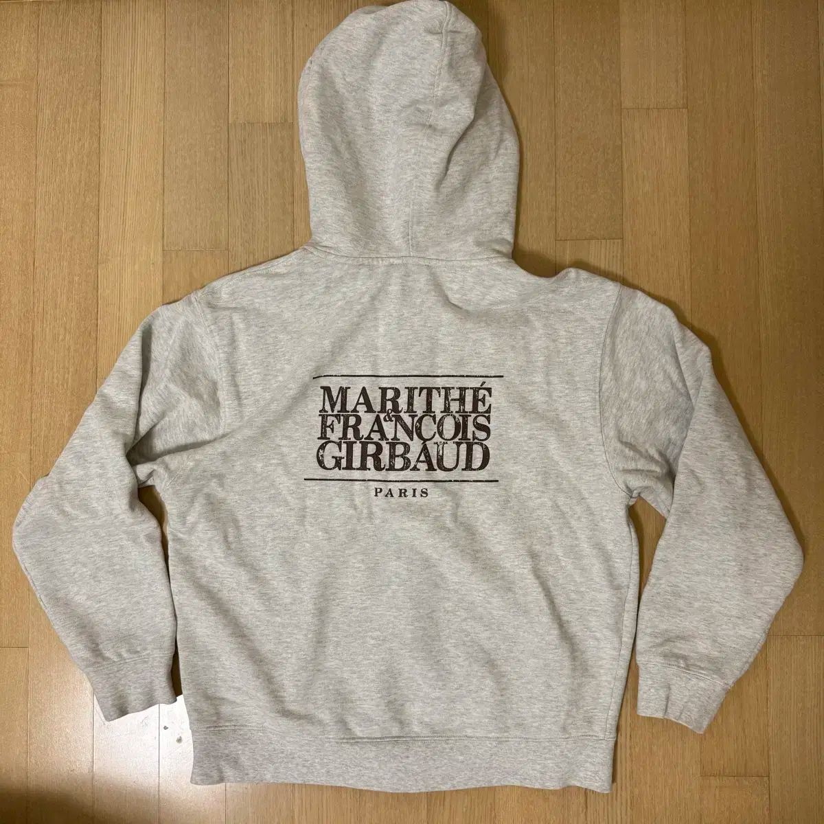 MARITHE+FRANCOIS GIRBAUD フード付きパーカー　ジャンパー 25ss marithe☆W CLASSIC LOGO MELANGE CROP HOODIE ZIPUP