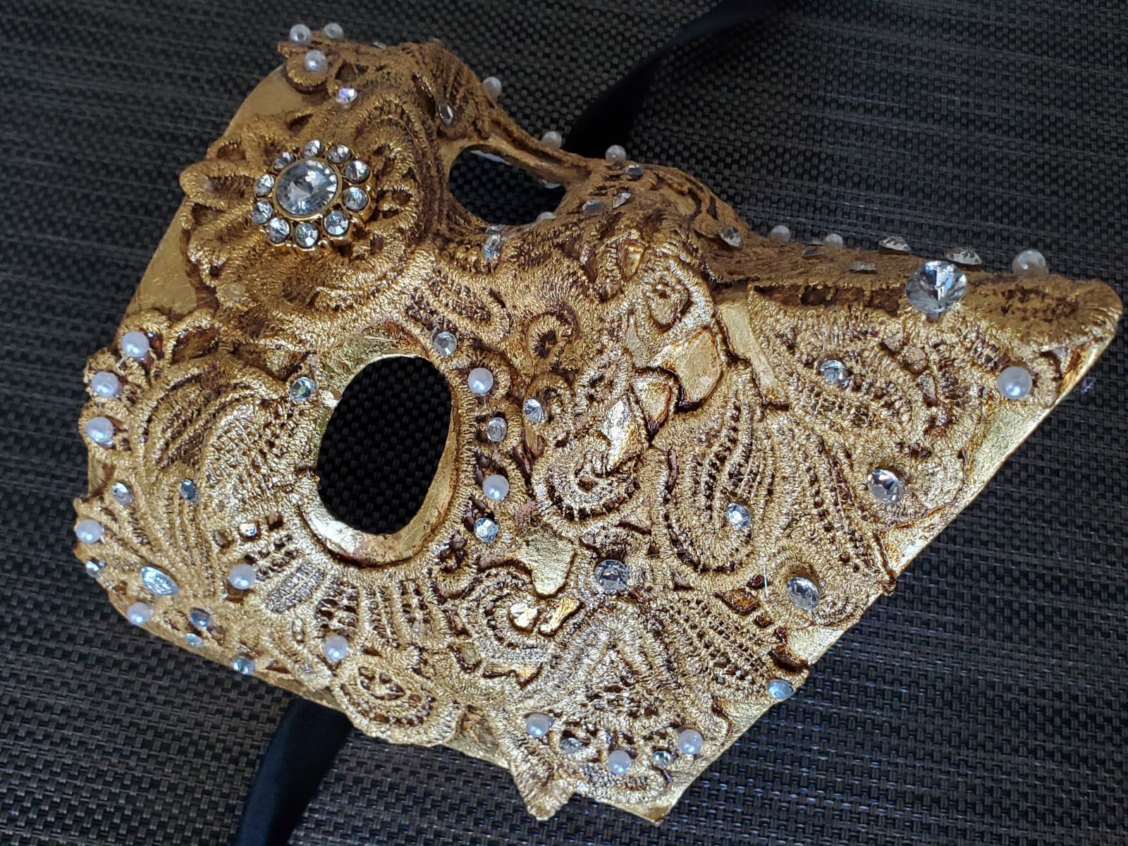 ベネチアンマスク Colombina Macrame Gold