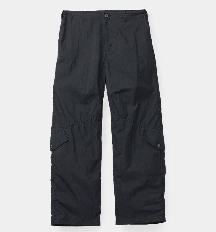 L coor クアー DIAGONAL ダイアゴナル フラップ ポケット パンツ ー 黒