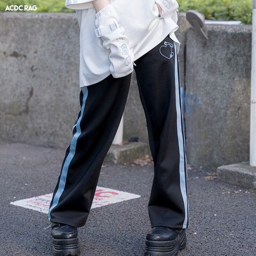 エーシーディーシーラグ安心 ジャージパンツ BK/P.BL ブラック/P.ブルー