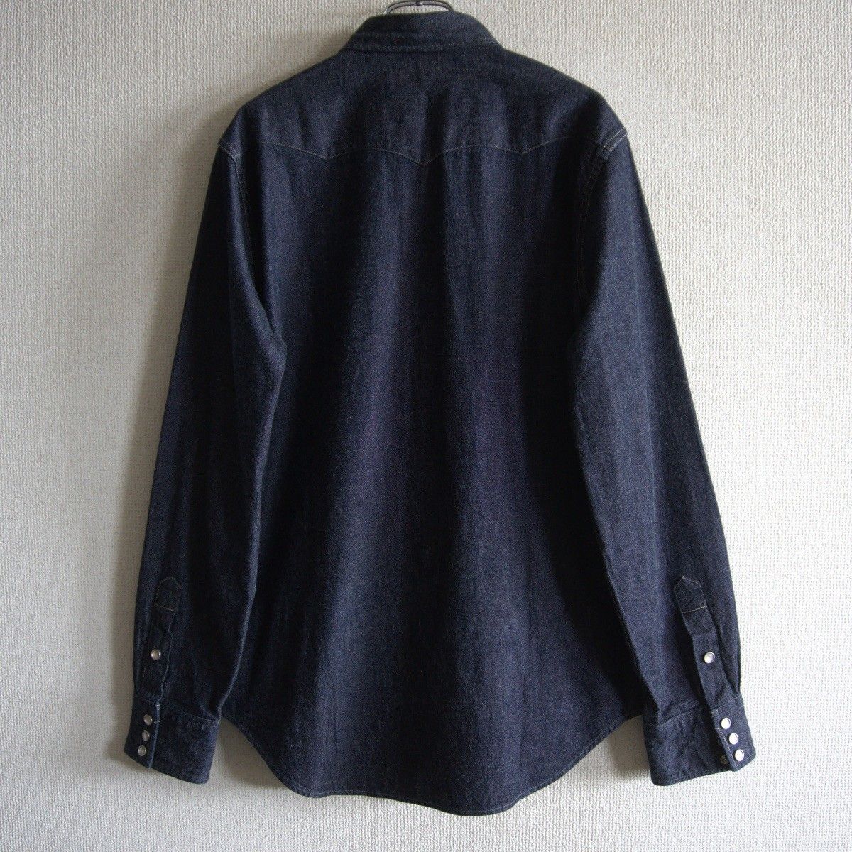 RRL インディゴ バッファロー デニム ウエスタン シャツ M コンチョボタン ダブルアールエル s2509007