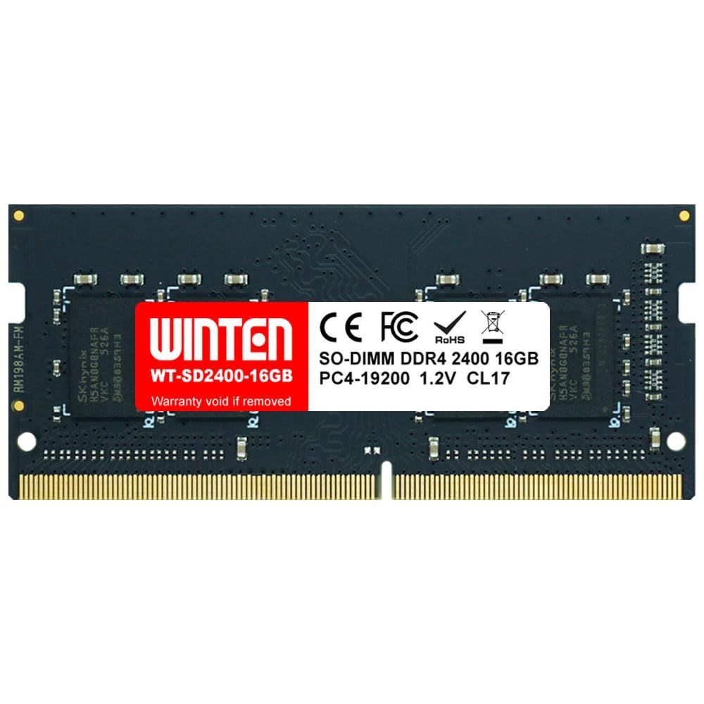 16GB×1_DDR4 2400_通常 WINTEN ノートPC用 メモリ DDR4 2400 PC4-19200 16GB 260Pin CL17 1.2V SO-DIMM 増設 5 相性 WT-SD2400-16GB 5607