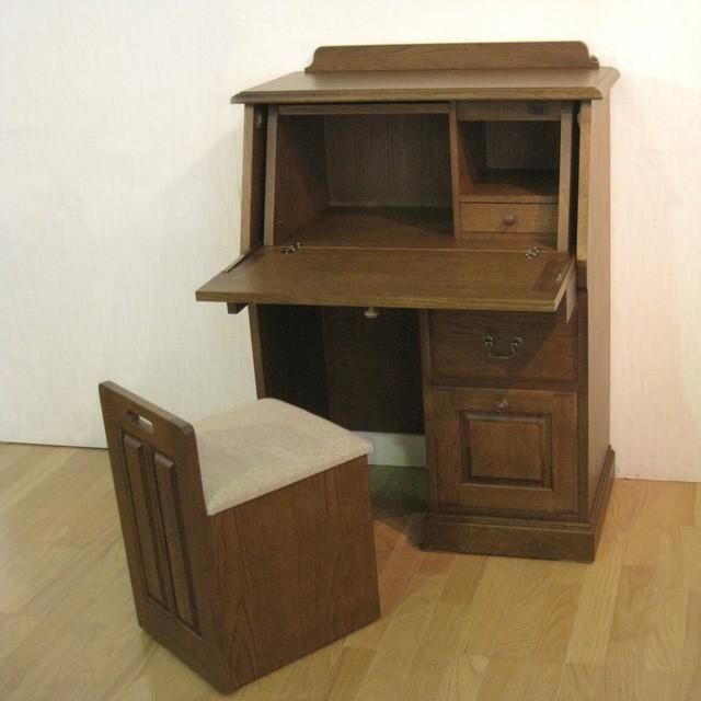 【希少】ラタン調ライティングビューロー/　化粧台（国産） 希少】ラタン調ライティングビューロー/ 化粧台（国産） ライティング