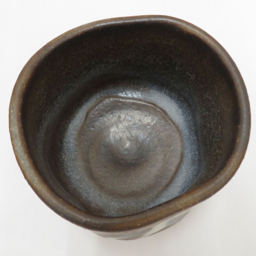 MINOYAKI (美濃焼) 骨董・民芸品 食器 酒井甲夫 甲山窯 鼡志野茶盌 抹茶碗 共箱有 共布有 陶歴有 茶道具 MINOYAKI 美濃焼 骨董・民芸品 食器 酒井甲夫 甲山窯 鼡志野茶盌