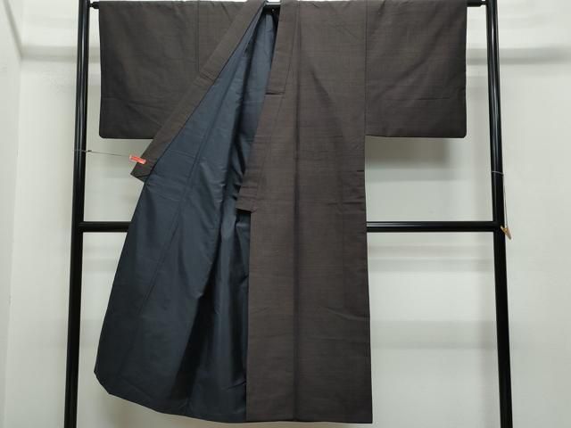 平和屋着物○男性 紬 羽織・袖なし羽織セット 霞文 正絹 逸品