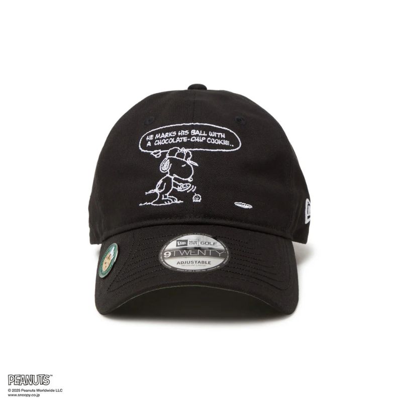 NEW ERA ニューエラ ゴルフ 9FIFTY PEANUTS スヌーピー美品 9FIFTY PEANUTS ピーナッツ クロームホワイト ブラックバイザー