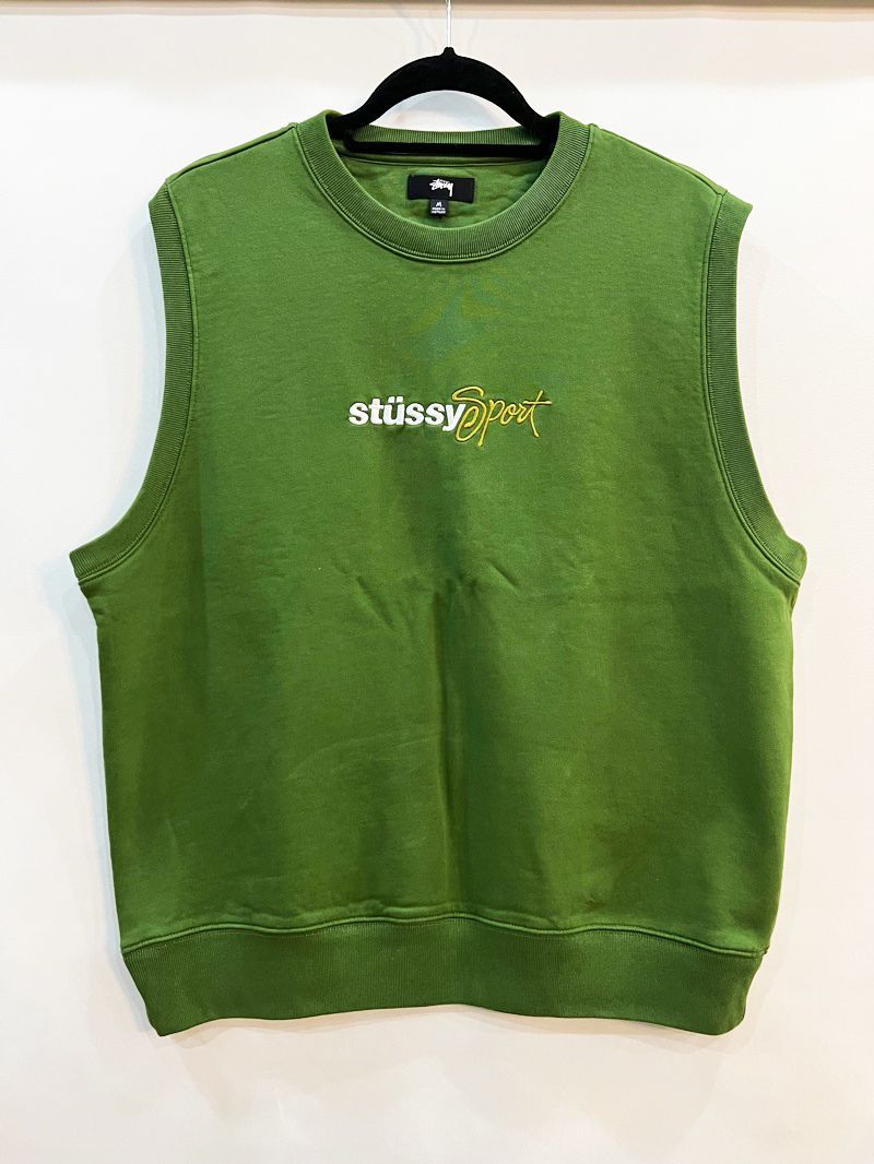 ☆美品!! STUSSY SPORT/ステューシー FLEECE VEST ロゴ刺繍