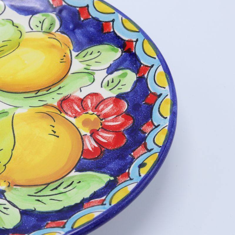 イタリア　美品　イタリア製　陶器　明るいイエローと飾りが印象的で可愛らしい イタリア雑貨 飾り皿 ヴィエトリ焼き お土産 セラミック 陶器