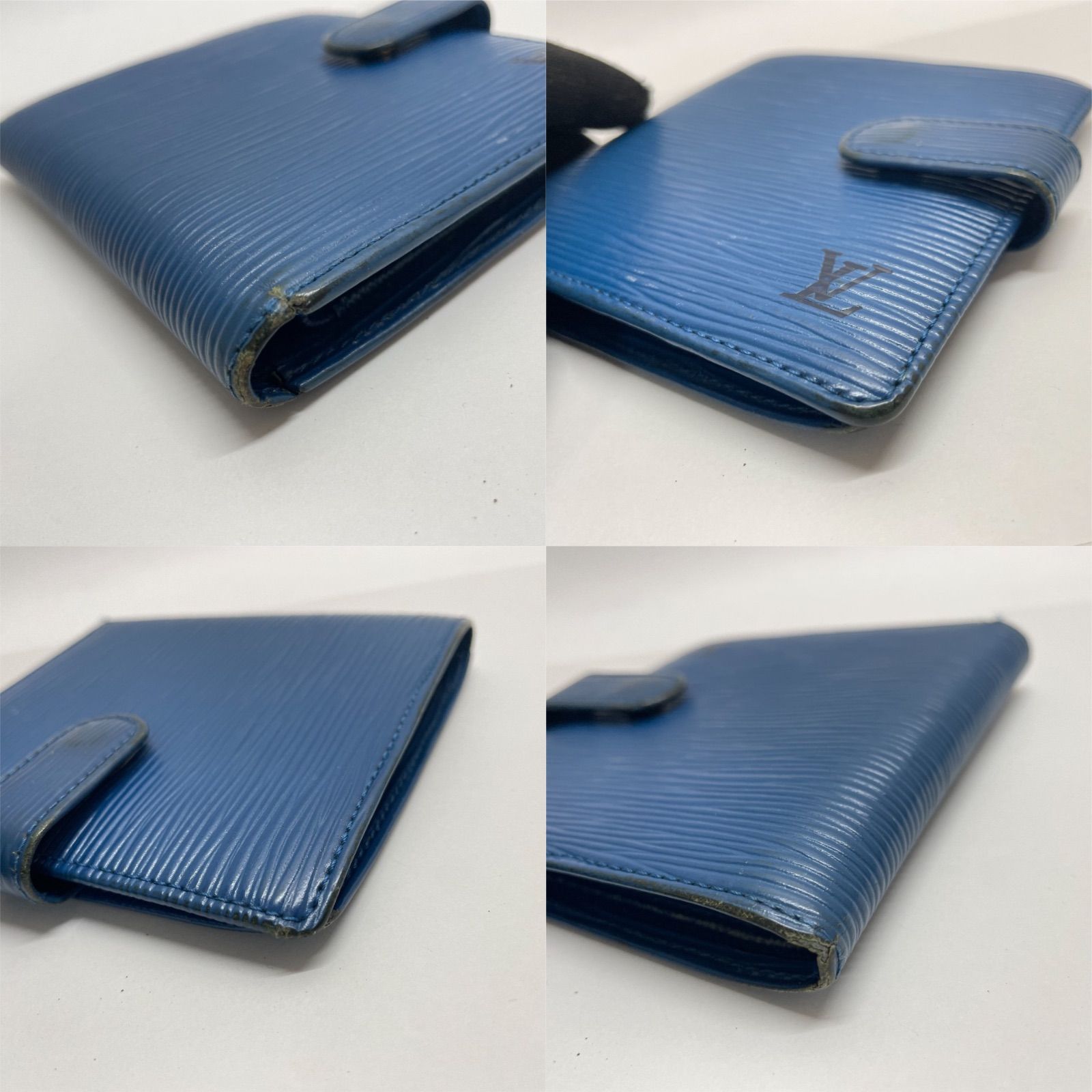 1945 LOUIS VUITTON ルイヴィトン エピ ブルー 折り財布 コンパクト