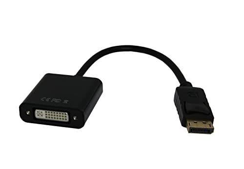 DisplayPort オス to DVI メス 変換アダプター 接続ケーブル 25cm DP